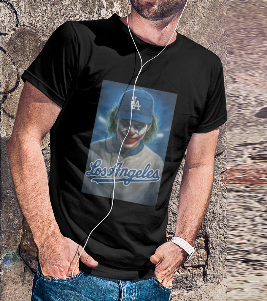 Los Angeles Dodgers Joker Clown LA Baseball Fan Art T-Shirt