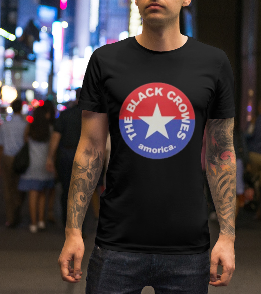 The Black Crowes Amorica Star Circle Emblem T-Shirt