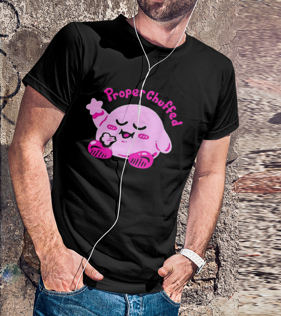 Kirby Proper Chuffed Happy Pink Character T-Shirt