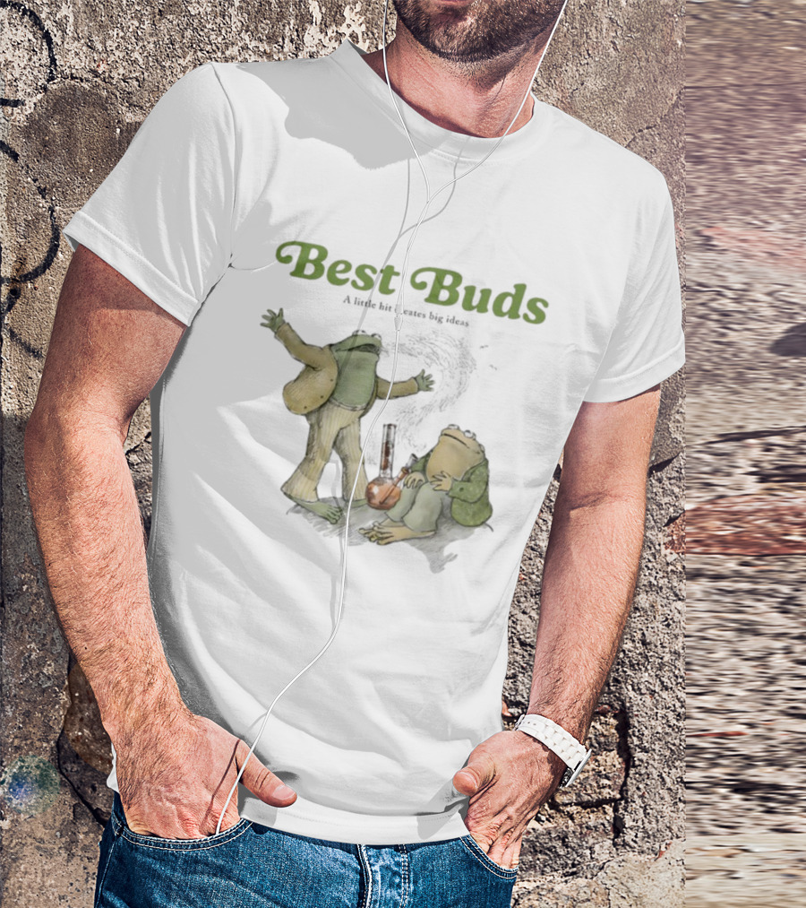 Best Buds A Little Bit Creates Big Ideas Frog Characters With Bong T-Shirt