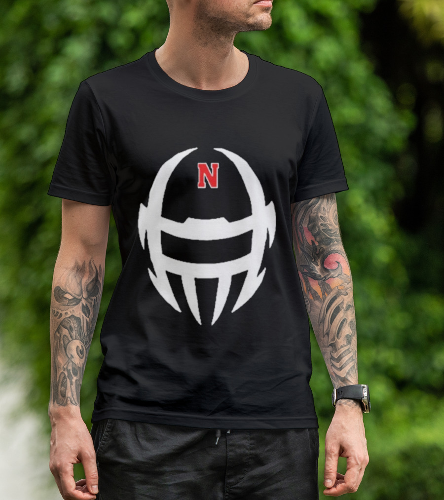Coach Matt Rhule Nebraska Cornhuskers N Helmet T-Shirt