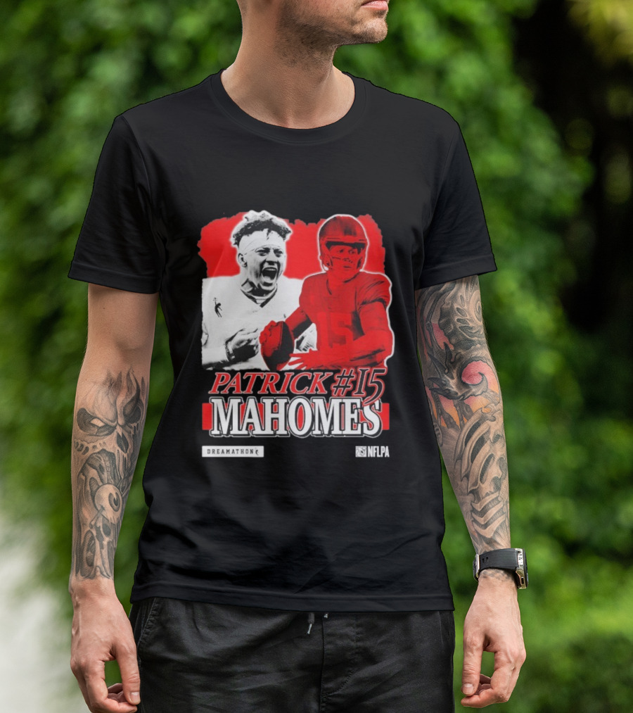 Patrick Mahomes #15 Dreamathon Red Football Legend T-Shirt