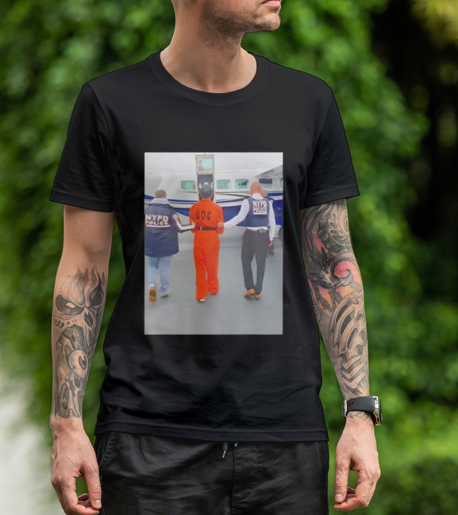 NYC Luigi Mangione NYPD Helicopter Escort DOC Inmate T-Shirt