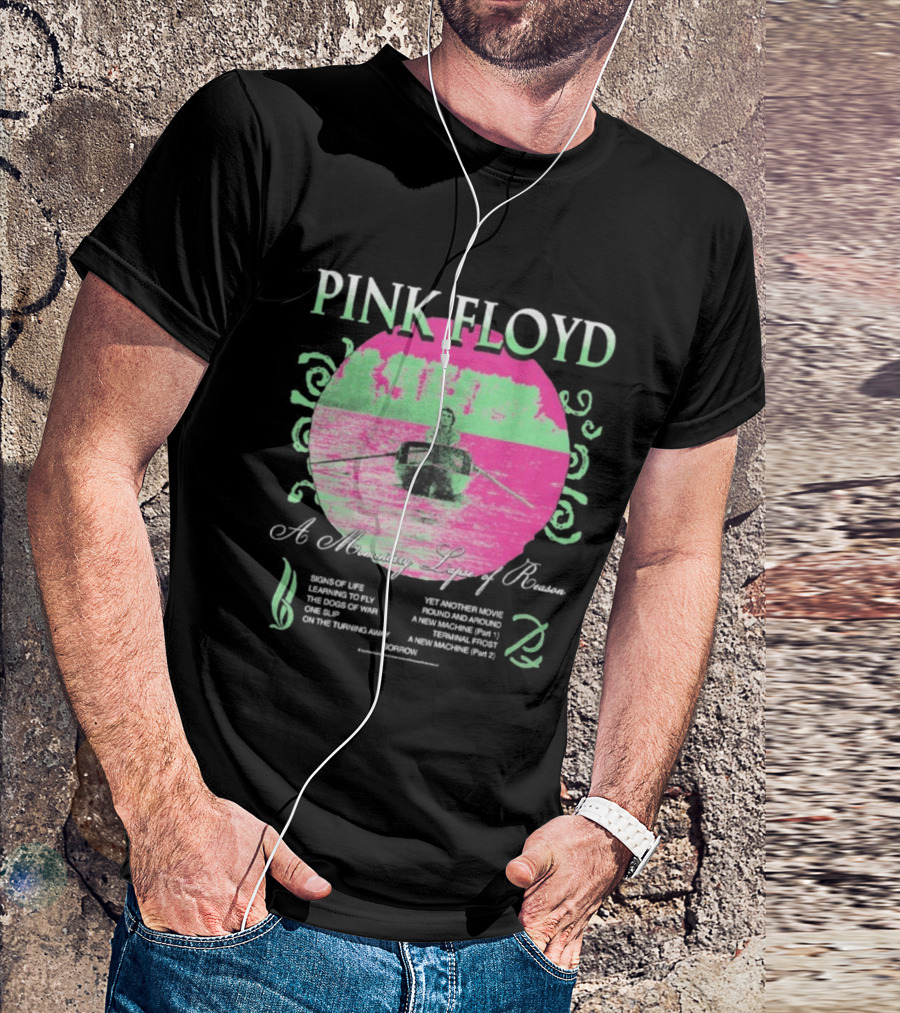 Pink Floyd A Momentary Lapse Of Reason Neon Rowing Scene T-Shirt