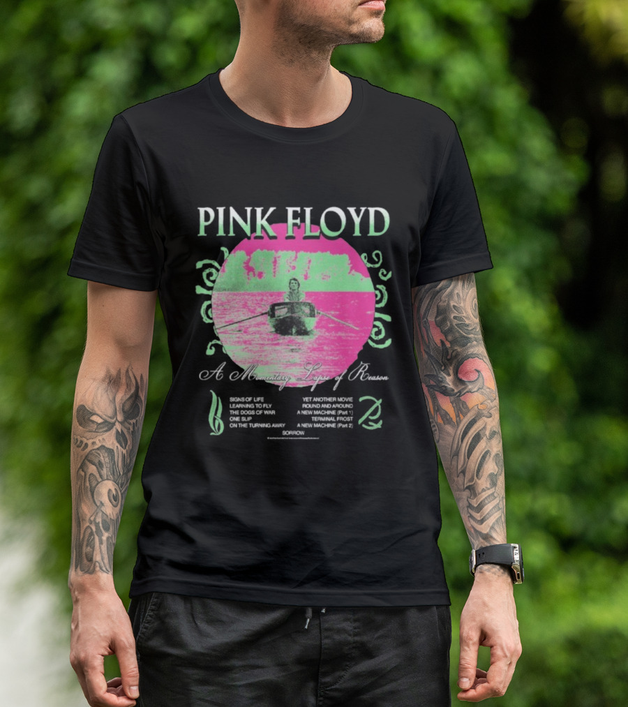 Pink Floyd A Momentary Lapse Of Reason Neon Rowing Scene T-Shirt