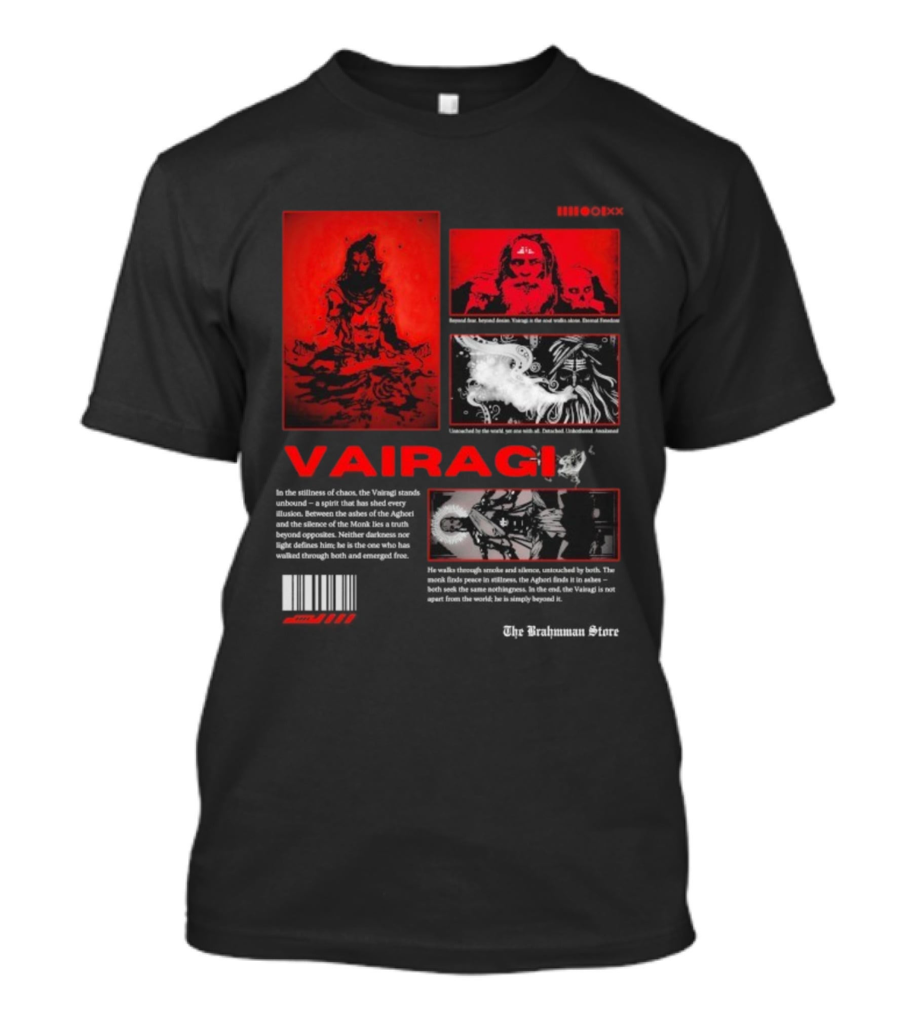 Vairagi The Brahmman Beyond Time Meditative Spiritual Essence T-Shirt