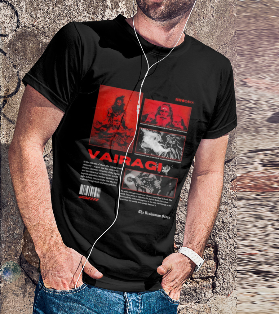 Vairagi The Brahmman Beyond Time Meditative Spiritual Essence T-Shirt