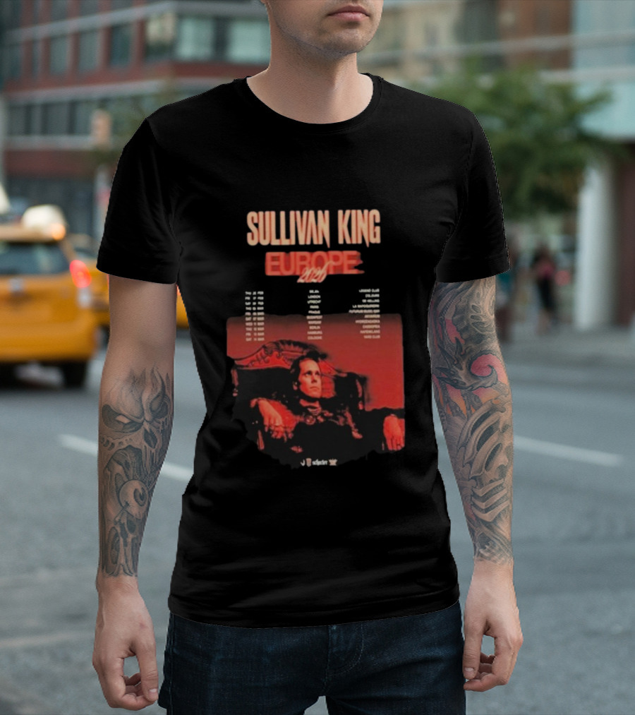 Sullivan King Europe 2026 Tour Dates And Locations T-Shirt