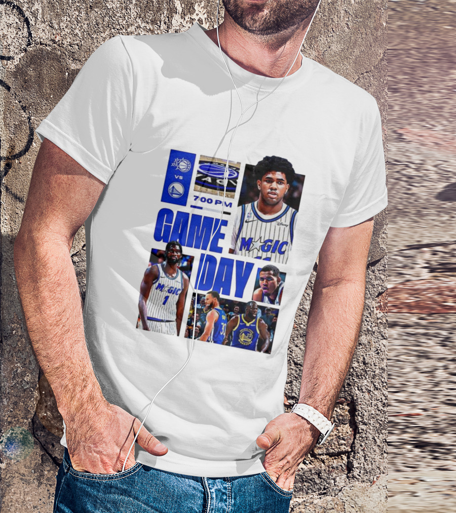 Orlando Magic Vs Golden State Warriors NBA Game Day 2025 7:00 PM T-Shirt