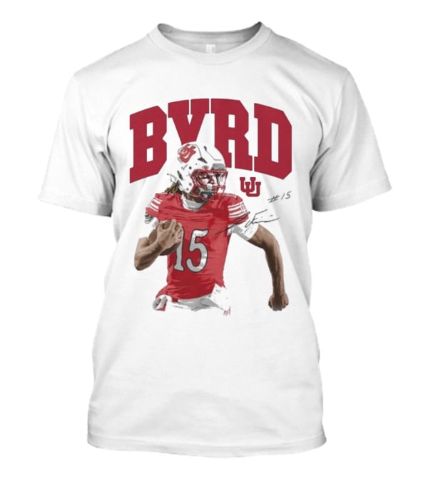 BYRD 15 Utah Utes Football Player Jersey T-Shirt