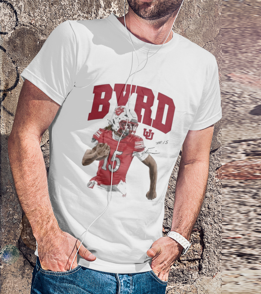 BYRD 15 Utah Utes Football Player Jersey T-Shirt