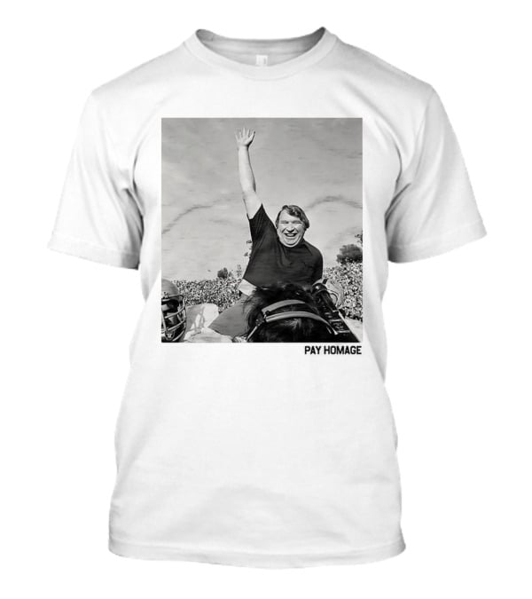 John Madden Celebratory Ride Raiders Coach Achievement T-Shirt