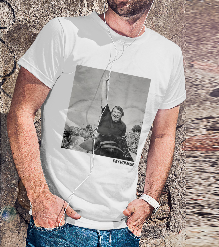 John Madden Celebratory Ride Raiders Coach Achievement T-Shirt