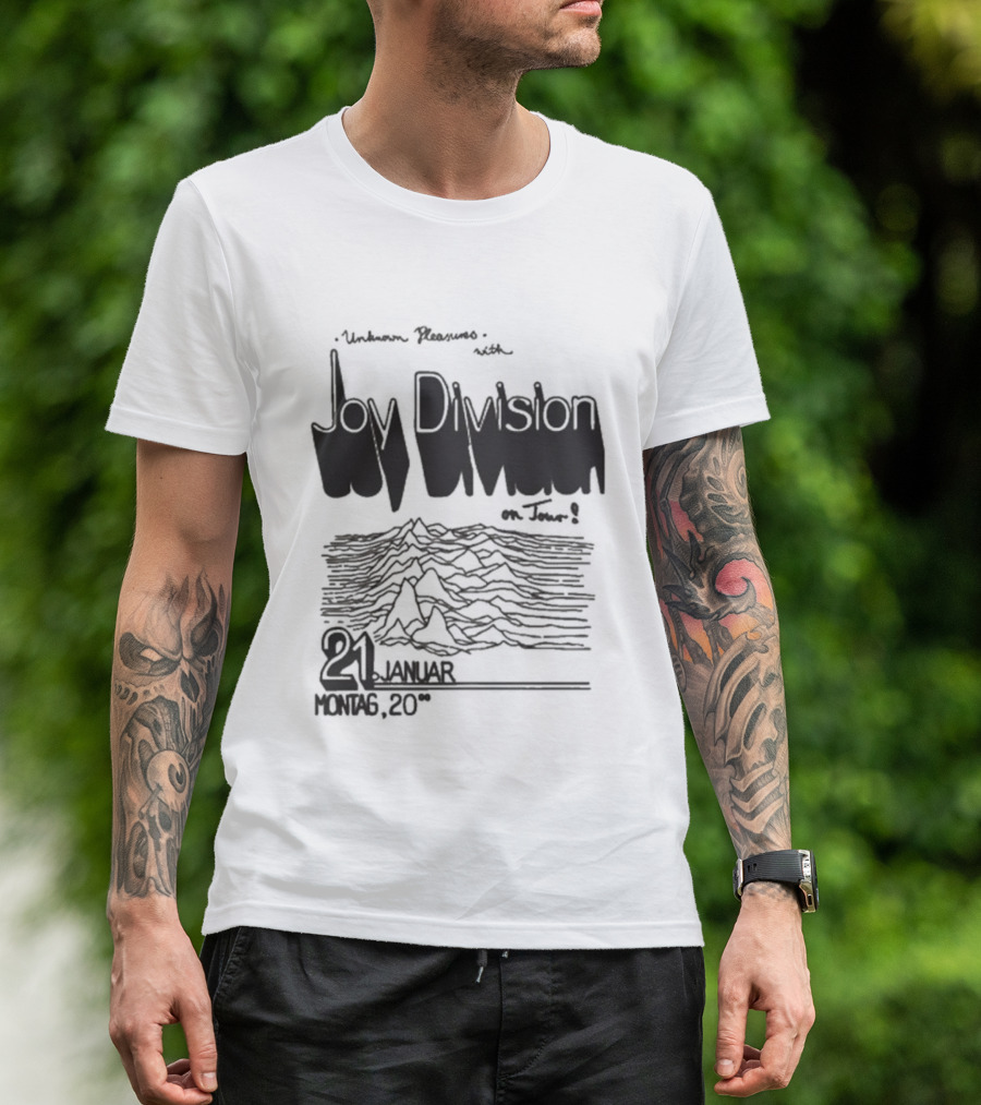 Joy Division Unknown Pleasures Tour 2025 21 Januar Montag 20 T-Shirt
