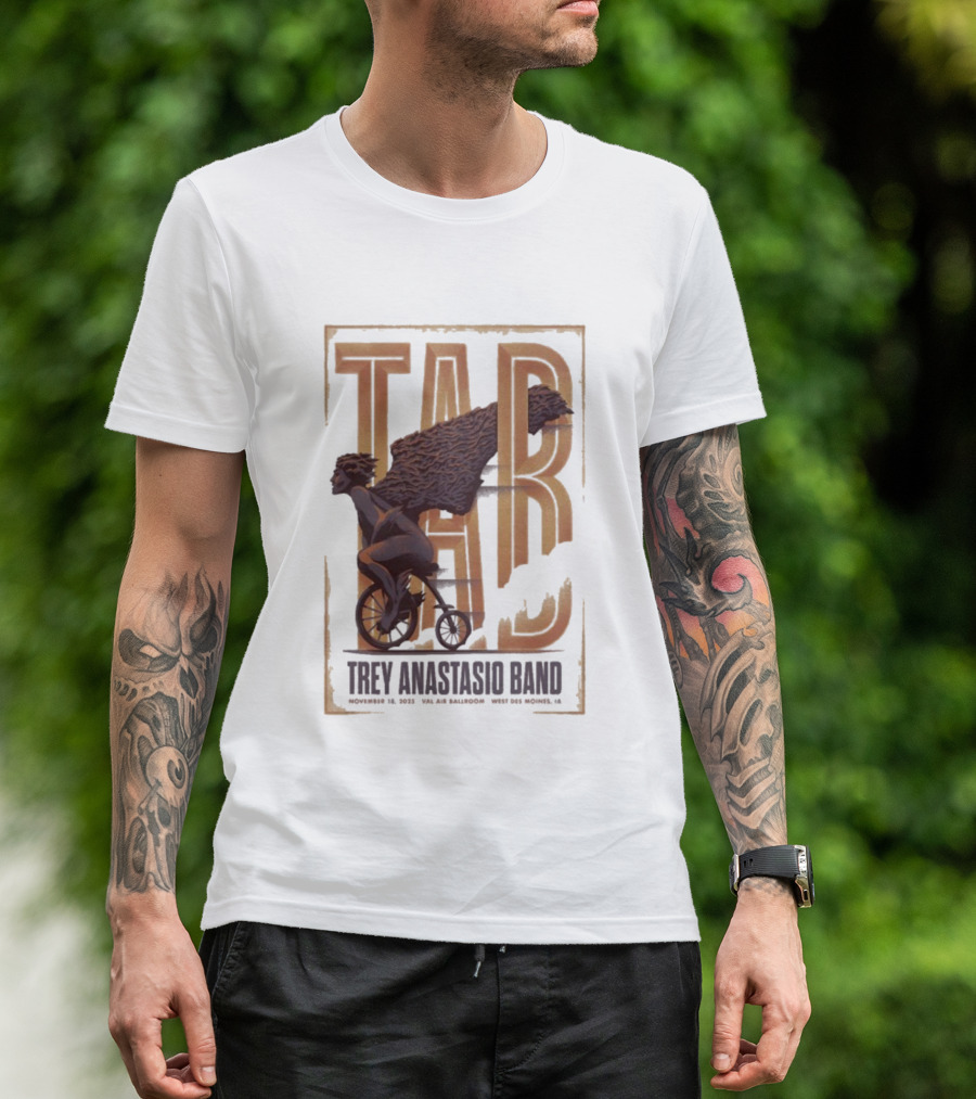 Trey Anastasio Band TAB Nov 18 2025 Val Air Ballroom West Des Moines Iowa Vintage Bicycle Rider T-Shirt