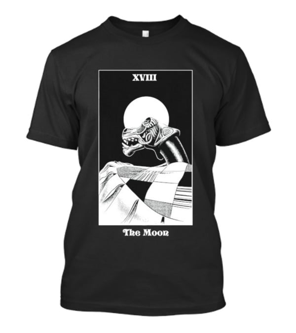 Summerisle Arcana The Moon XVIII Ancient Dragon And Full Moon Tarot Card T-Shirt