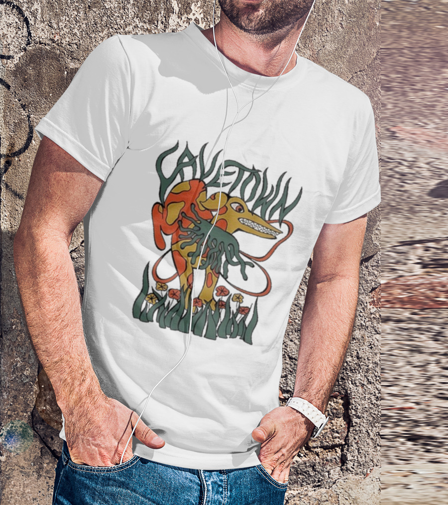 Cavetown Dragon Dog Creature Floral Elements T-Shirt