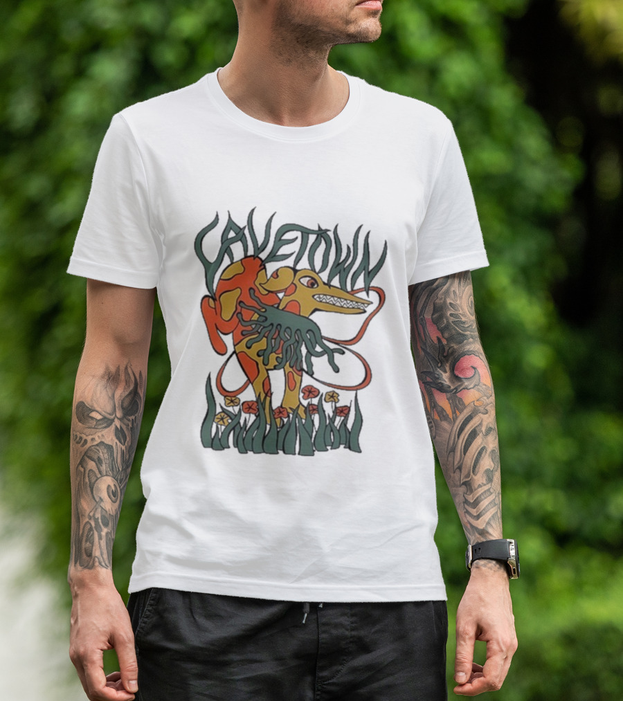 Cavetown Dragon Dog Creature Floral Elements T-Shirt