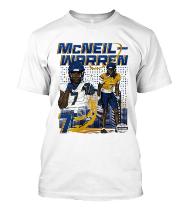 McNeil-Warren Number 7 Planet Euphoria Football Cityscape T-Shirt