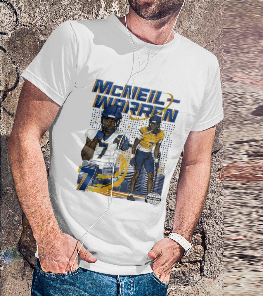 McNeil-Warren Number 7 Planet Euphoria Football Cityscape T-Shirt
