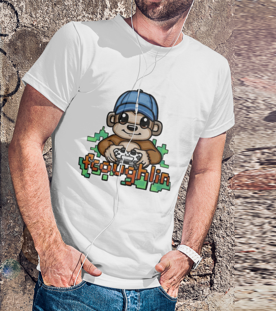 Fsoughlin Monkey Gamer Joystick Cap Gaming T-Shirt