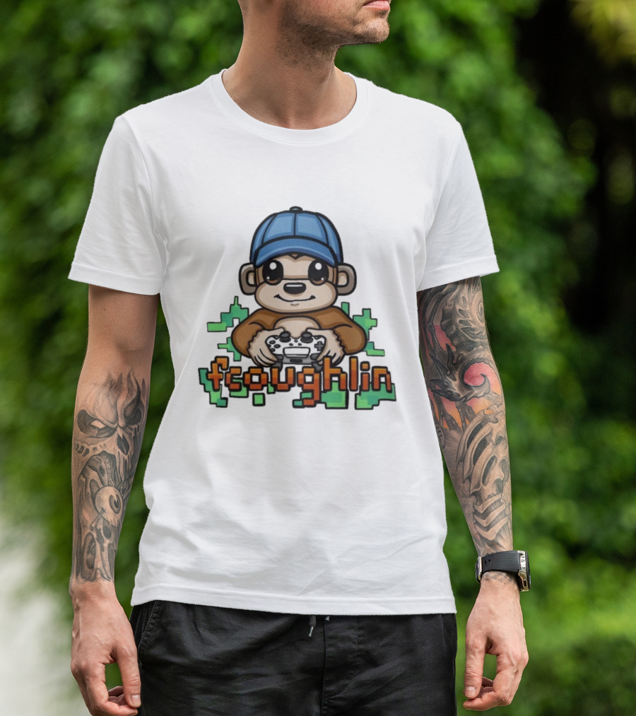 Fsoughlin Monkey Gamer Joystick Cap Gaming T-Shirt