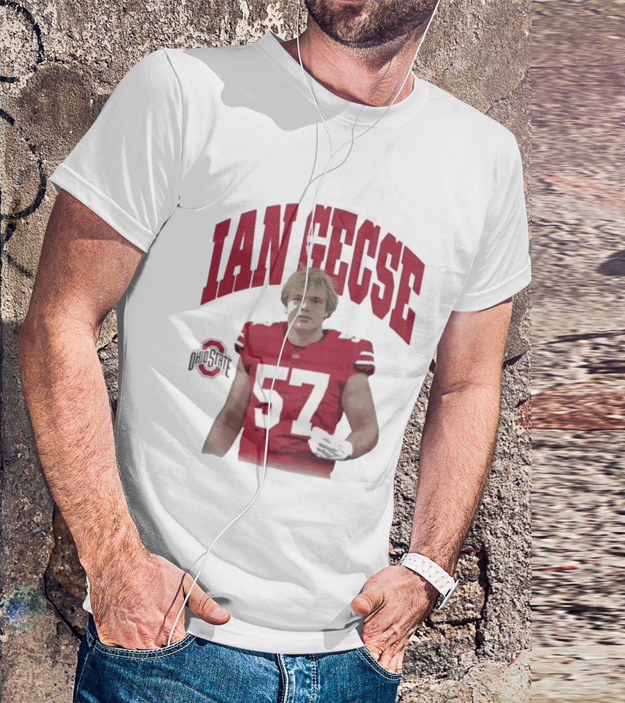 Ian Gecse Ohio State Buckeyes 57 Football Player T-Shirt