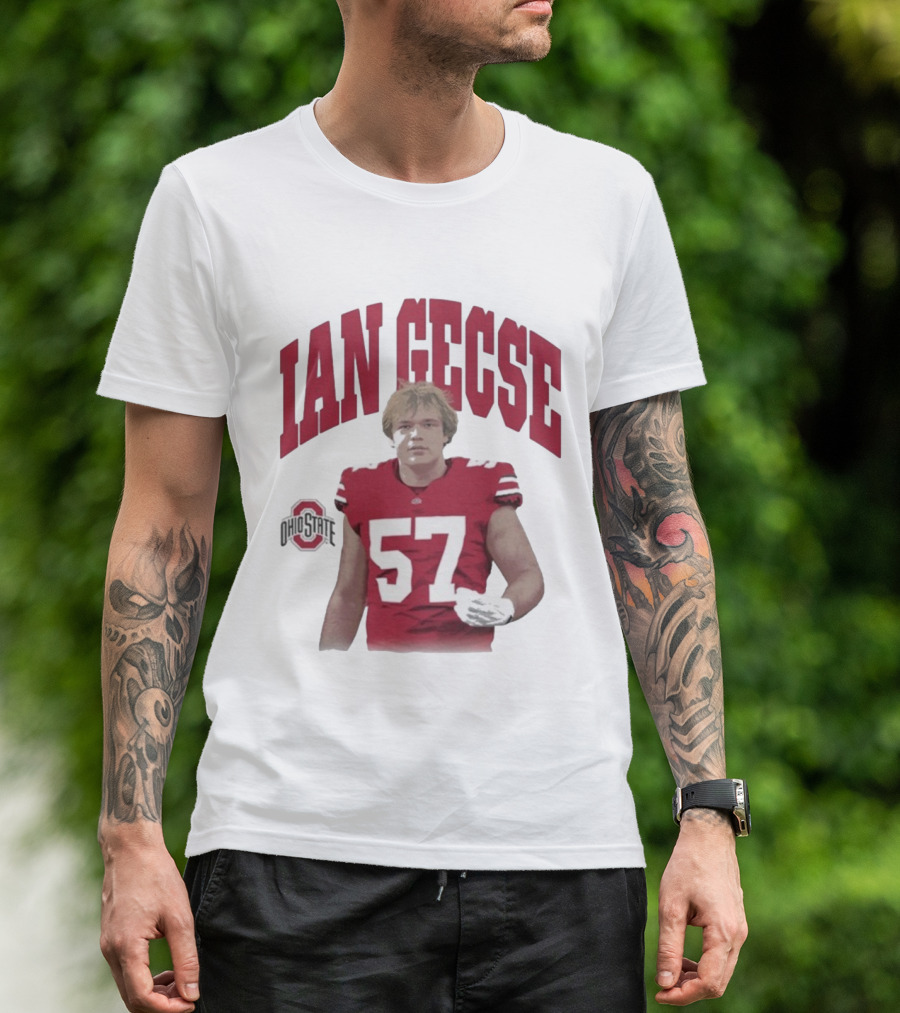 Ian Gecse Ohio State Buckeyes 57 Football Player T-Shirt