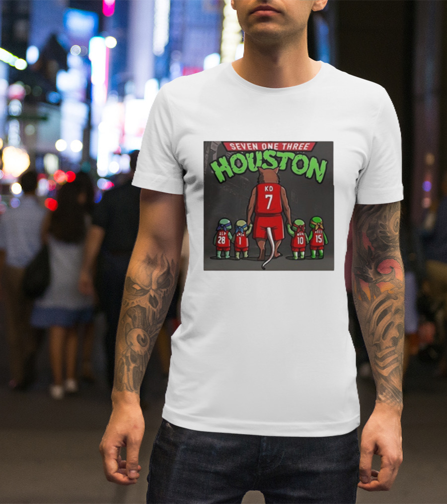Seven One Three Houston Rockets Teenage Mutant Ninja Turtles Collaboration T-Shirt
