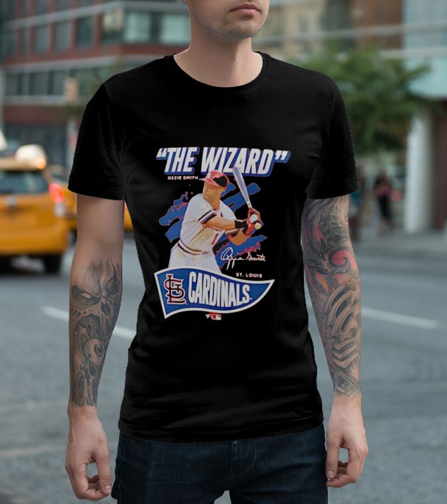 The Wizard Ozzie Smith St. Louis Cardinals Signature T-Shirt