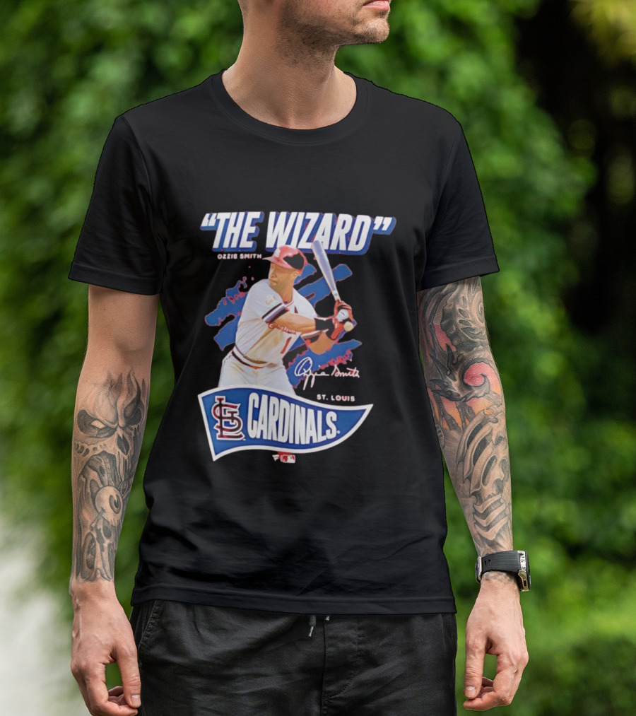 The Wizard Ozzie Smith St. Louis Cardinals Signature T-Shirt