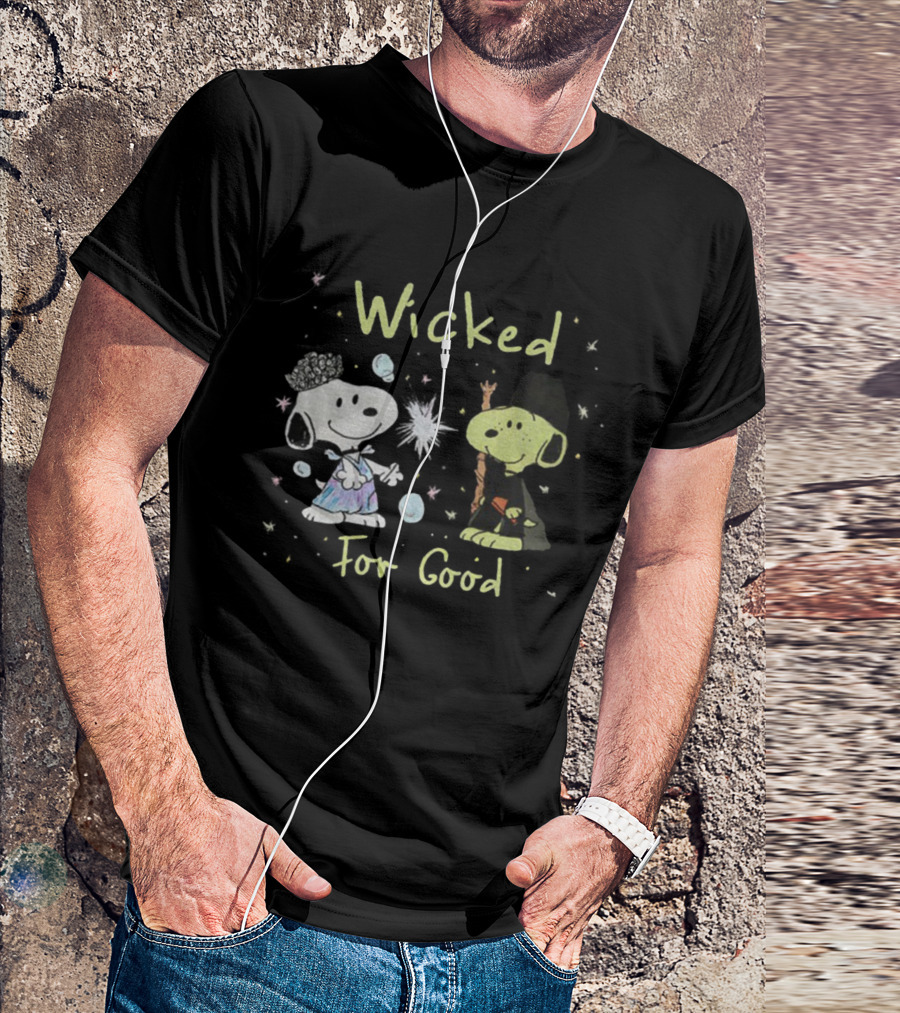 Snoopy Wicked Wicked For Good Peanuts Halloween Costume Theme T-Shirt