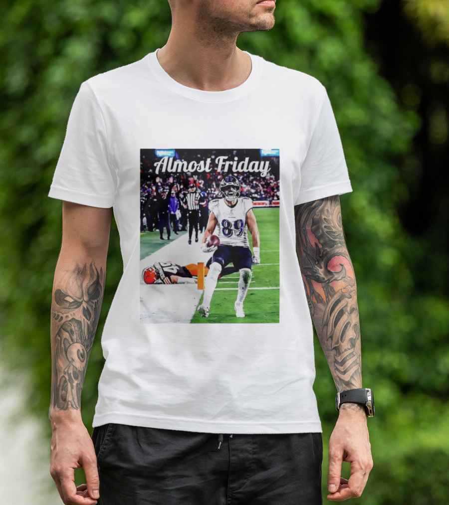 Almost Friday Mark Andrews Touchdown Celebration Ravens 89 T-Shirt