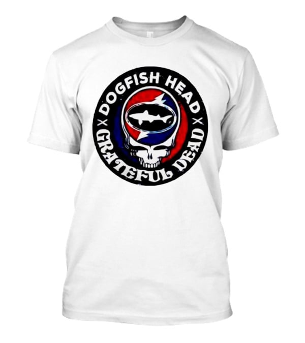 Dogfish Head Grateful Dead Red White Baseball Collaboration T-Shirt