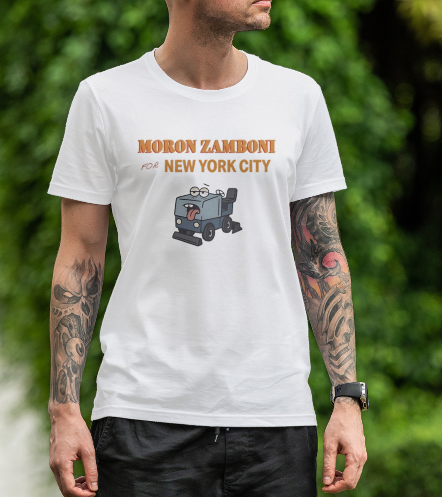 Moron Zamboni For New York City Cartoon Landmark T-Shirt