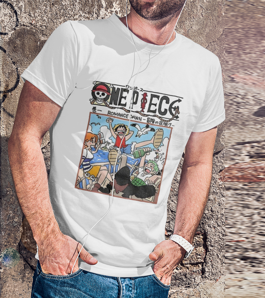 One Piece Monkey D. Luffy Romance Dawn Japanese Cartoon Adventure T-Shirt