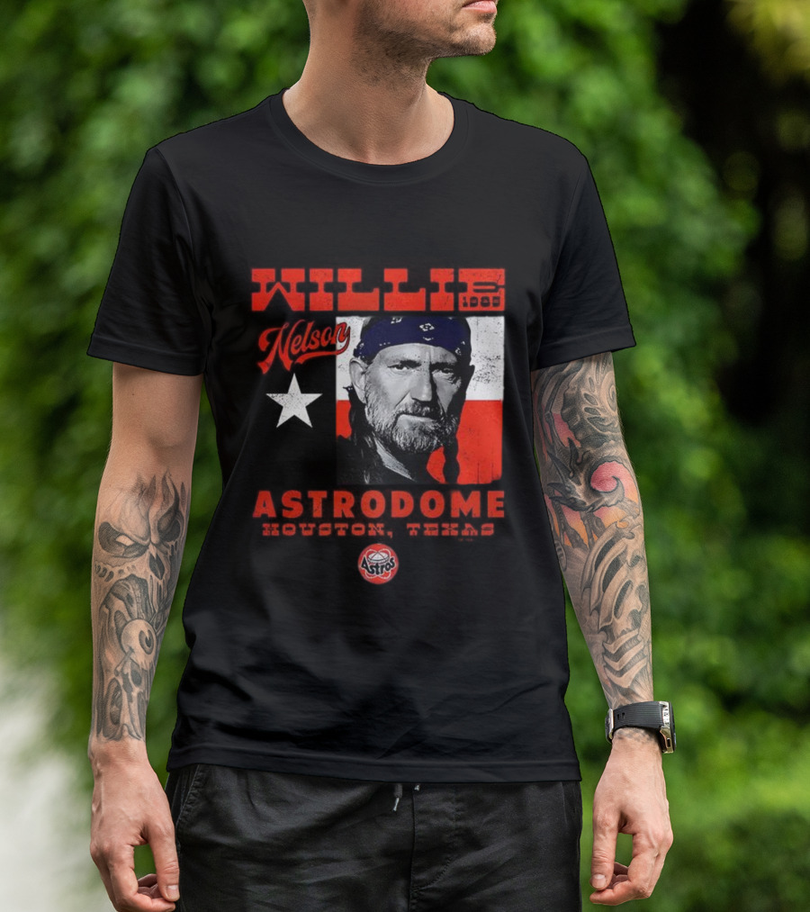 Willie Nelson Astrodome Houston Astros Texas Legend T-Shirt