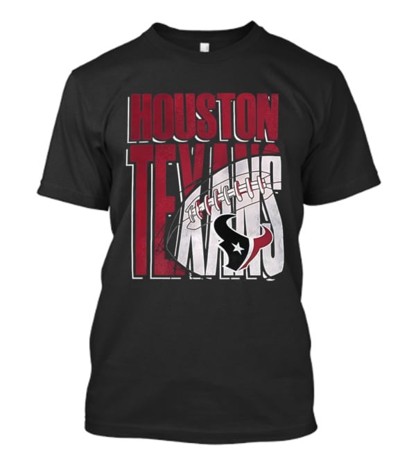 Houston Texans Red White Football Star Emblem T-Shirt
