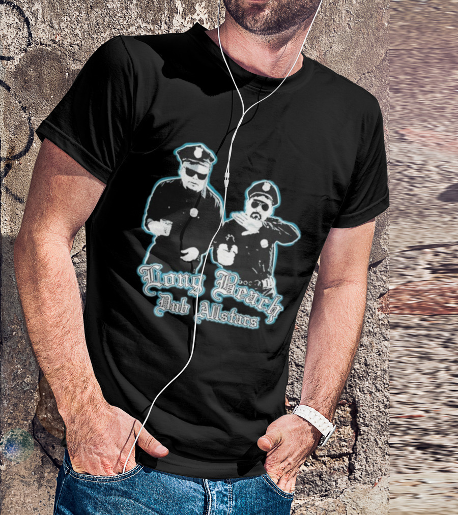 Long Beach Dub AllStars Police Humor Cop Imagery T-Shirt