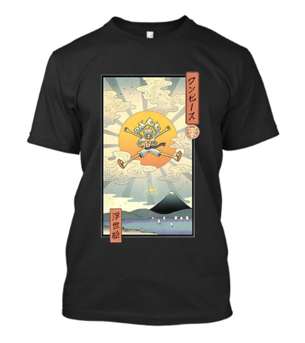 Luffy Gear 5 One Piece Anime Ukiyo-e Style Japan Art T-Shirt