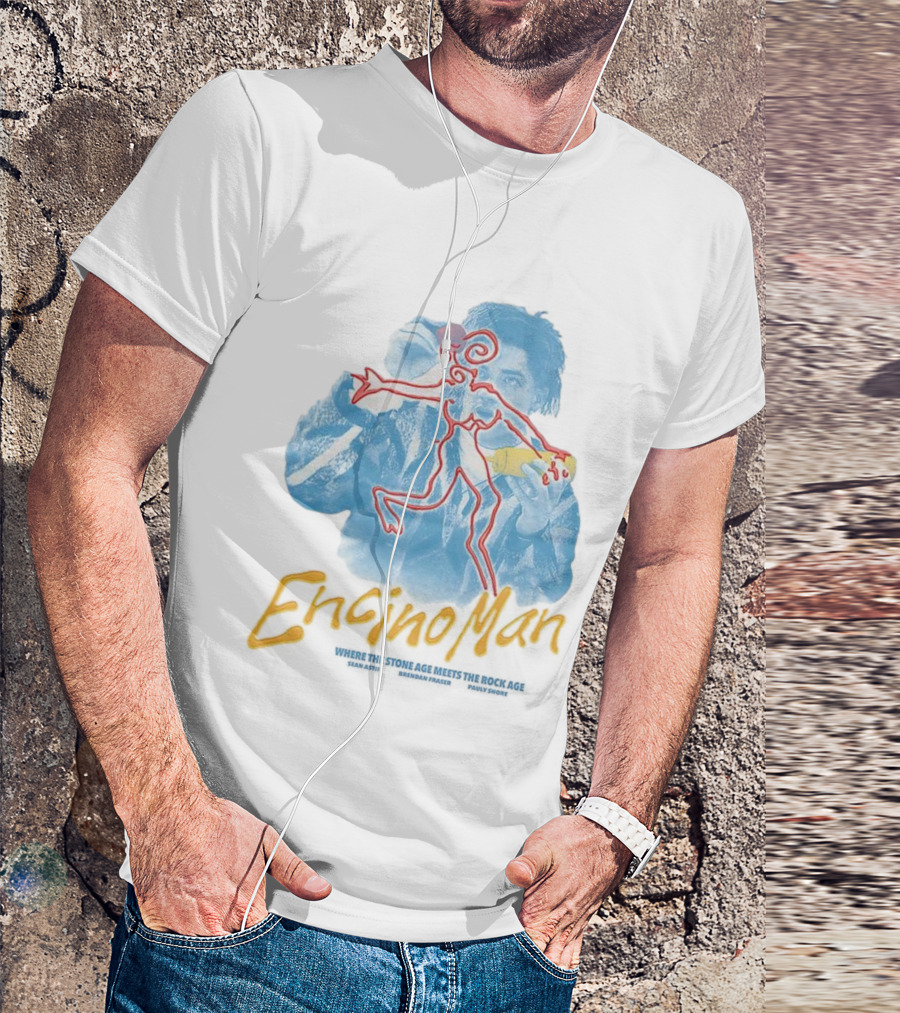 Encino Man 1992 Stone Age Meets The Rock Age Vintage Style T-Shirt