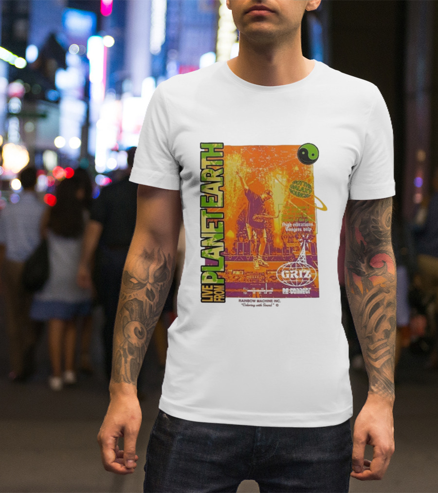 Live From Planet Earth Griz 60th Galaxy Sound High Vibrations Ragers Only Yin Yang T-Shirt