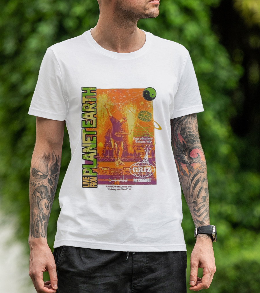 Live From Planet Earth Griz 60th Galaxy Sound High Vibrations Ragers Only Yin Yang T-Shirt