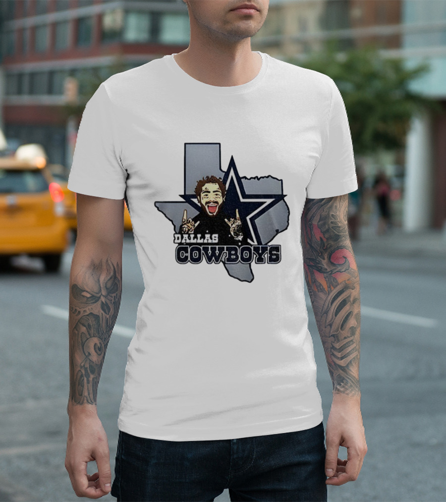 Post Malone Dallas Cowboys NFL Texas Thanksgiving Collaboration T-Shirt