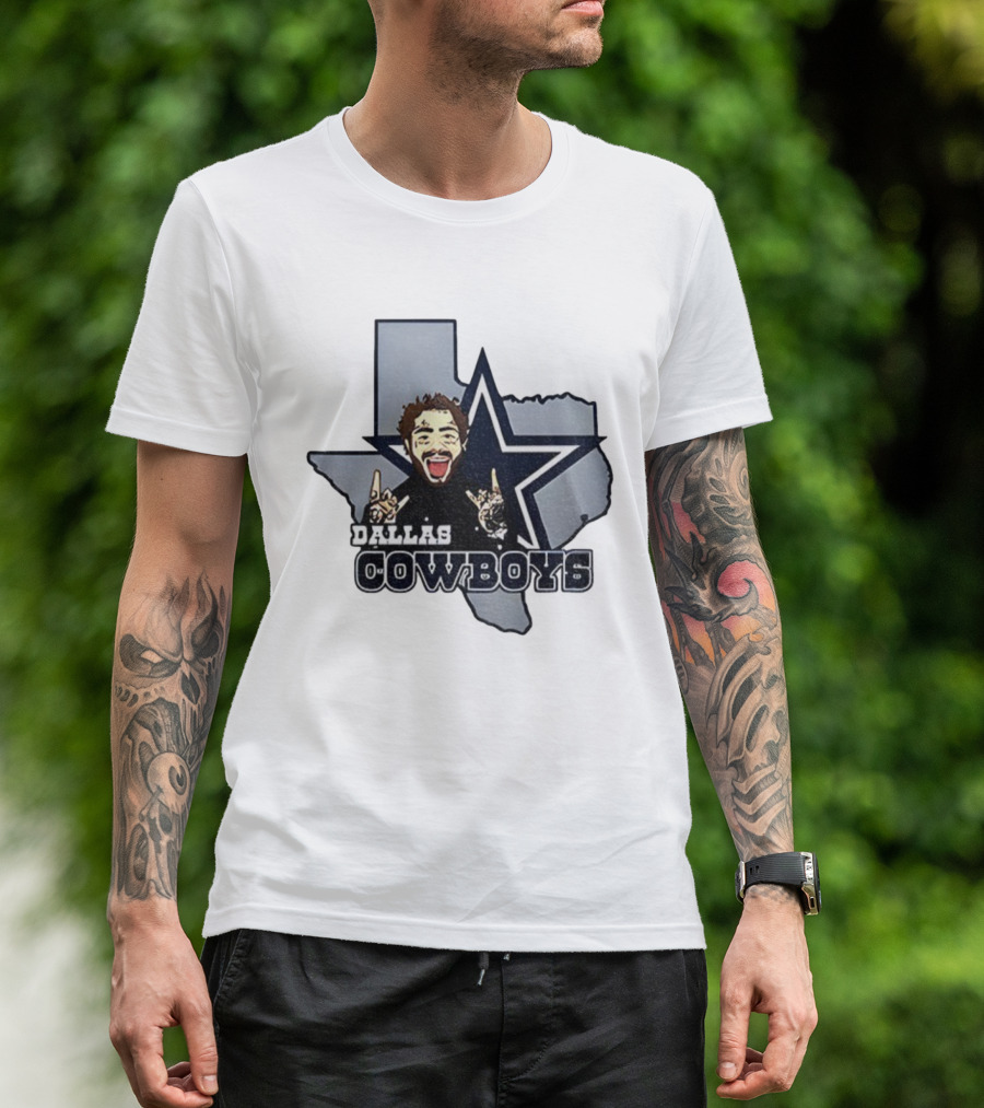 Post Malone Dallas Cowboys NFL Texas Thanksgiving Collaboration T-Shirt