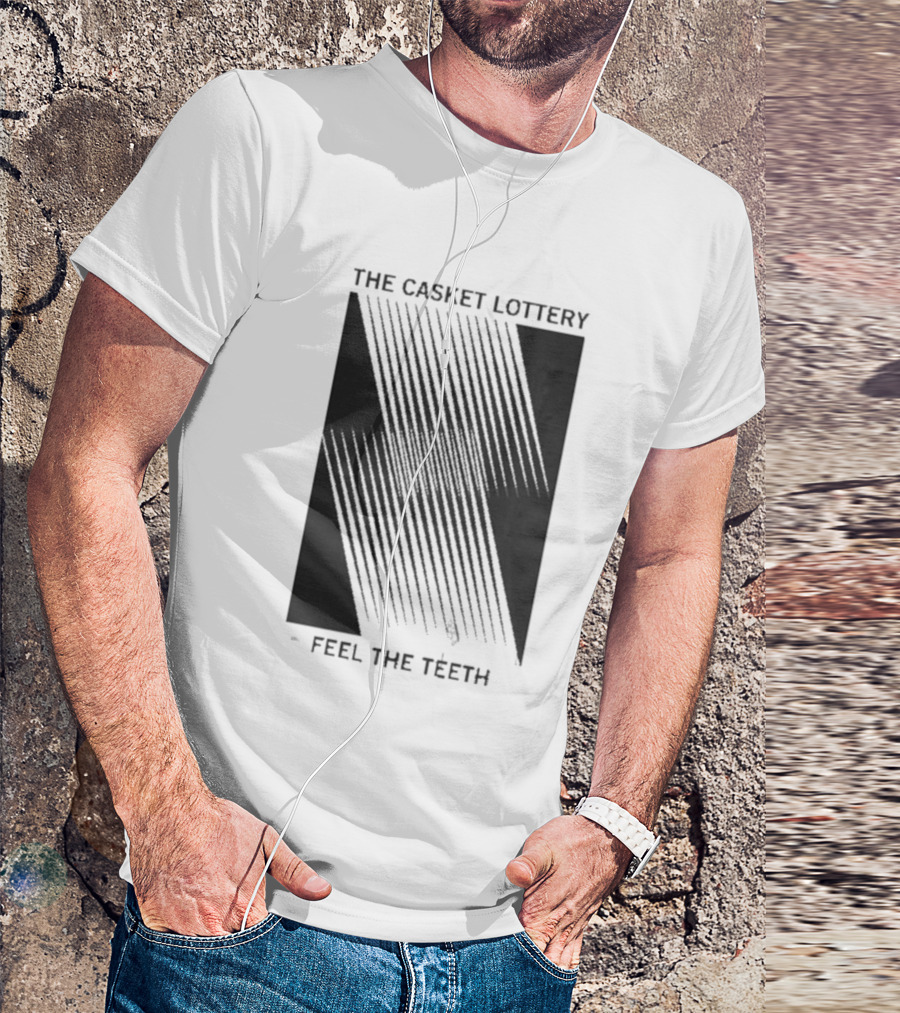 The Casket Lottery Feel The Teeth Tour Striped Graphic Tee T-Shirt