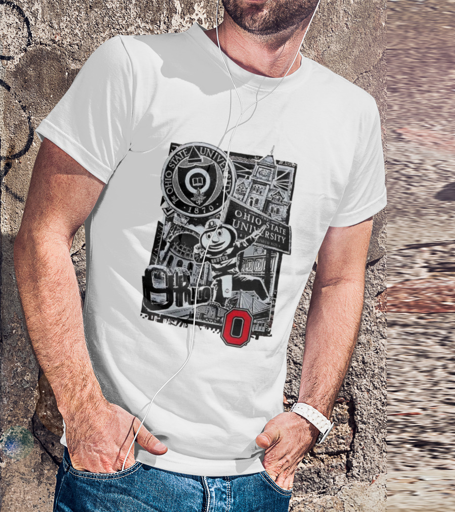 The Ohio State University Buckeyes Brutus Mascot Landmark 1870 T-Shirt