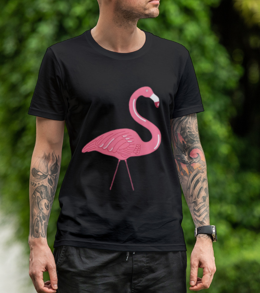 Plastic Flamingo Pink Retro Lawn Ornament T-Shirt
