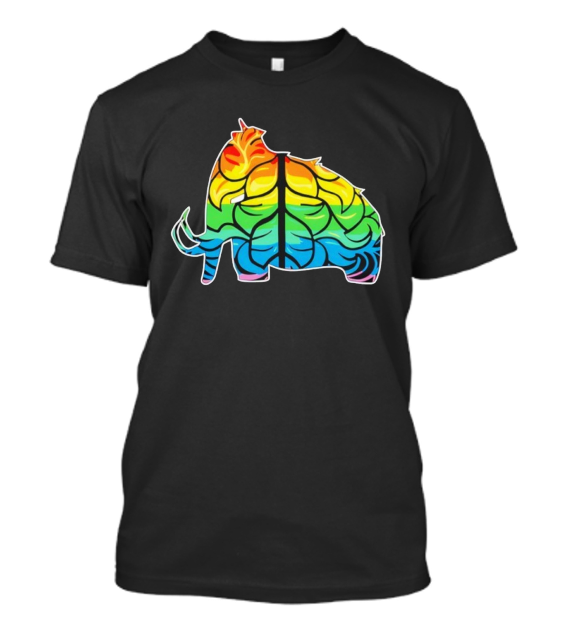 Wooli MMIII Rainbow Mammoth Leaf Pattern T-Shirt