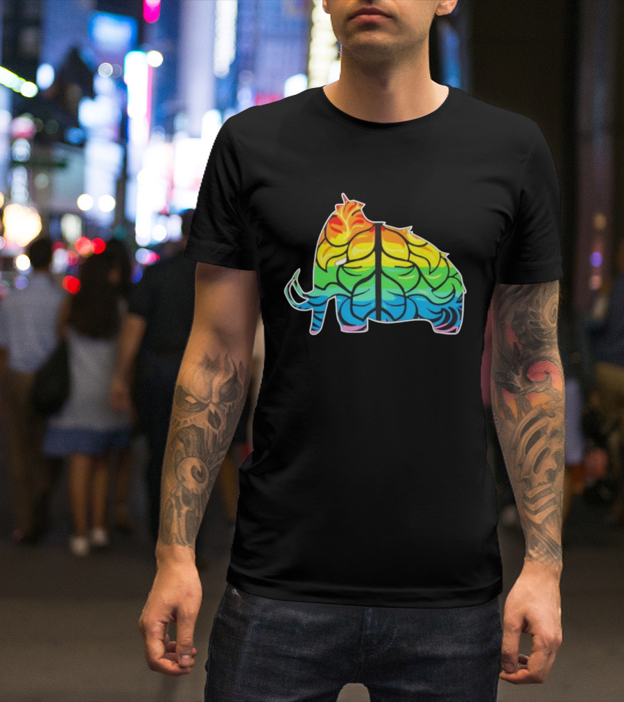 Wooli MMIII Rainbow Mammoth Leaf Pattern T-Shirt